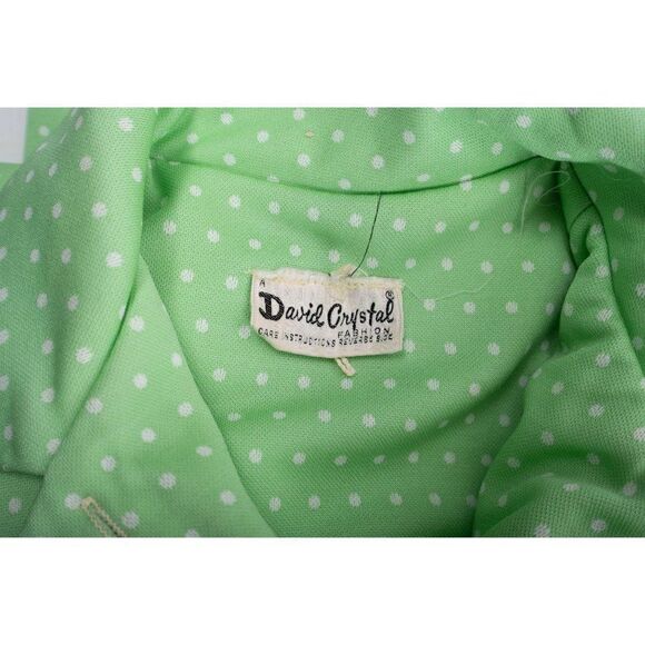 1970's Vintage Polka Dot Dress David Crystal Women - Picture 5 of 8